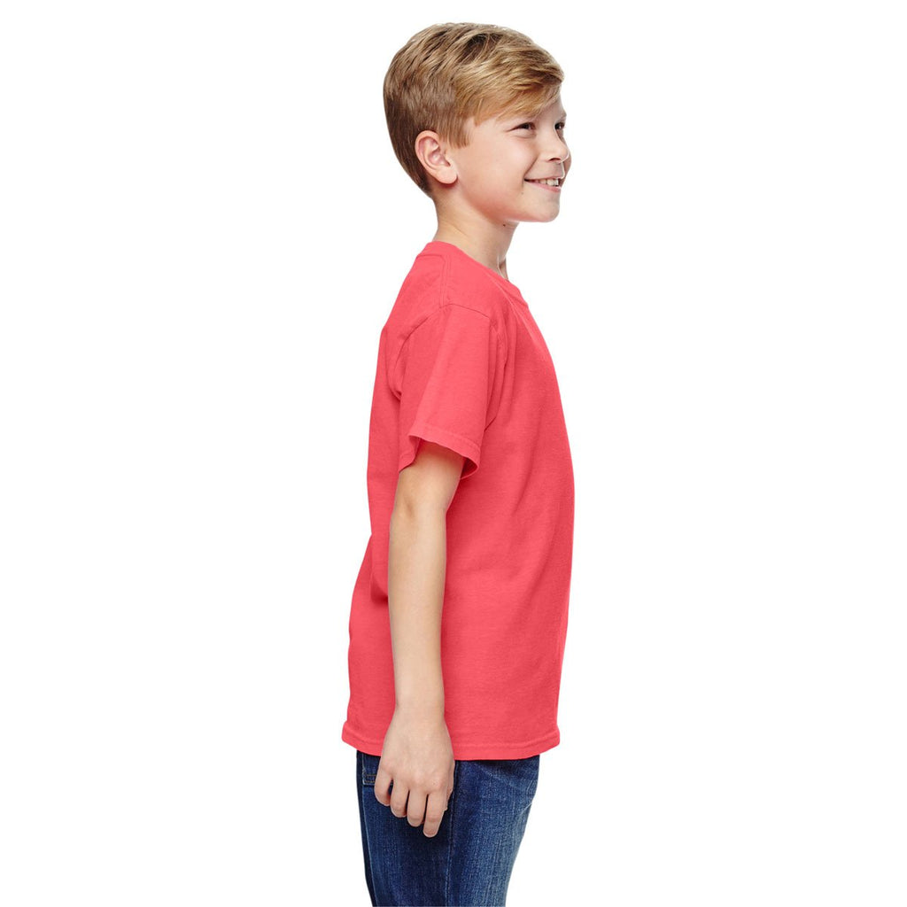 Comfort Colors Youth Neon Red Orange 5.4 Oz. T-Shirt