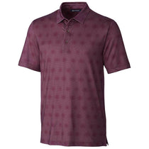 Cutter & Buck Men's Bordeaux Pike Geo Grid Print Polo