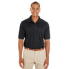 Core 365 Men's Black Pilot Textured Ottoman Polo