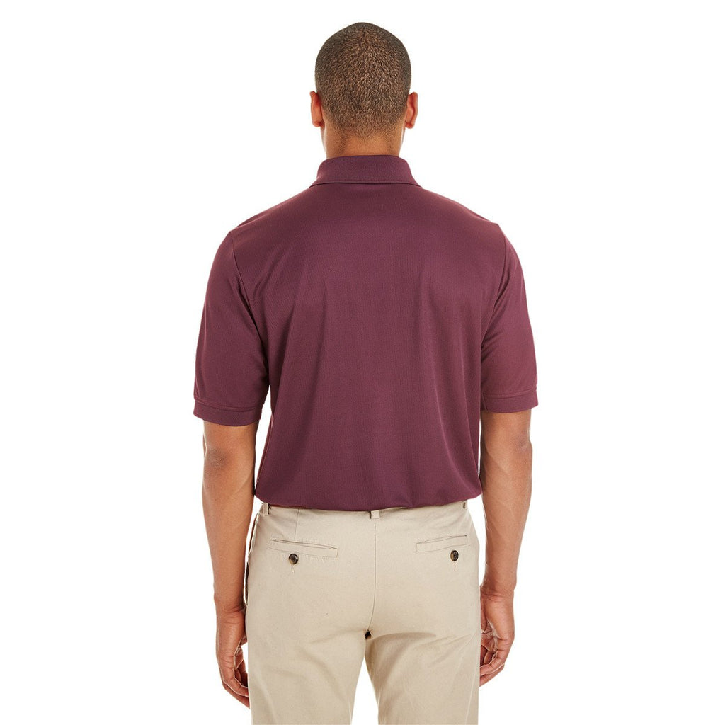 Core 365 Men's Burgundy Pilot Textured Ottoman Polo