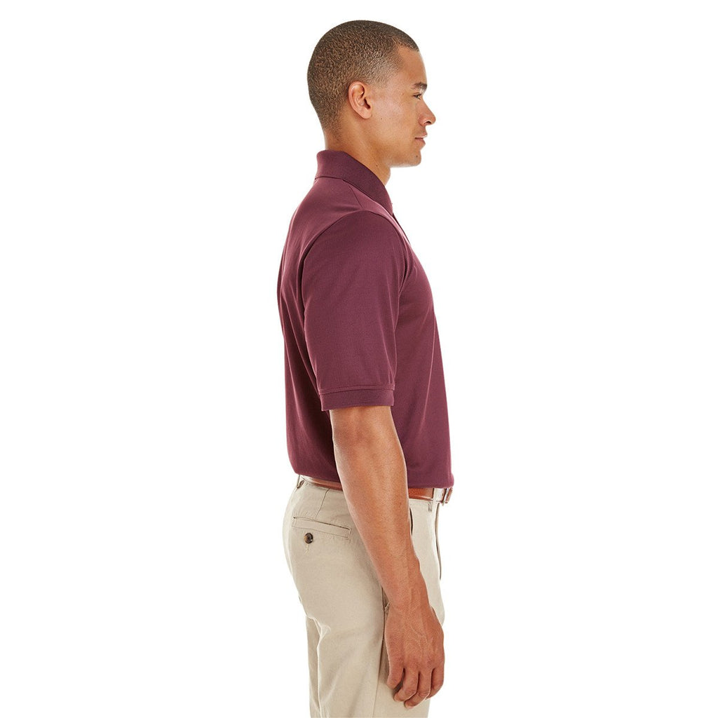 Core 365 Men's Burgundy Pilot Textured Ottoman Polo