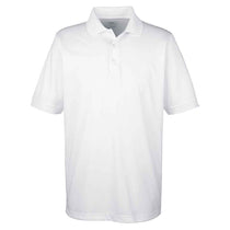 Core 365 Men's White Pilot Textured Ottoman Polo