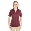 Core 365 Women's Burgundy Pilot Textured Ottoman Polo