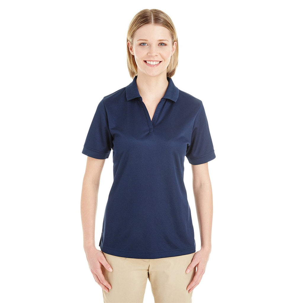 Core 365 Women's Classic Navy Pilot Textured Ottoman Polo