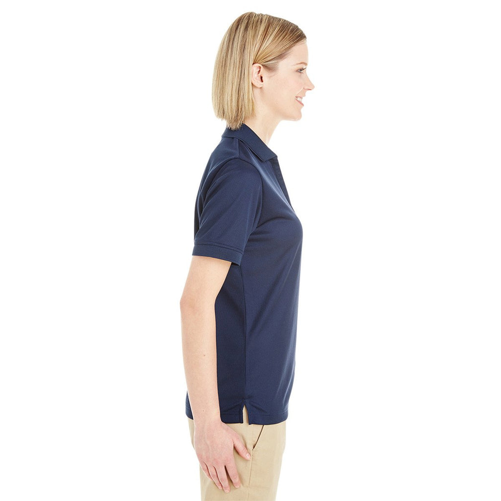 Core 365 Women's Classic Navy Pilot Textured Ottoman Polo