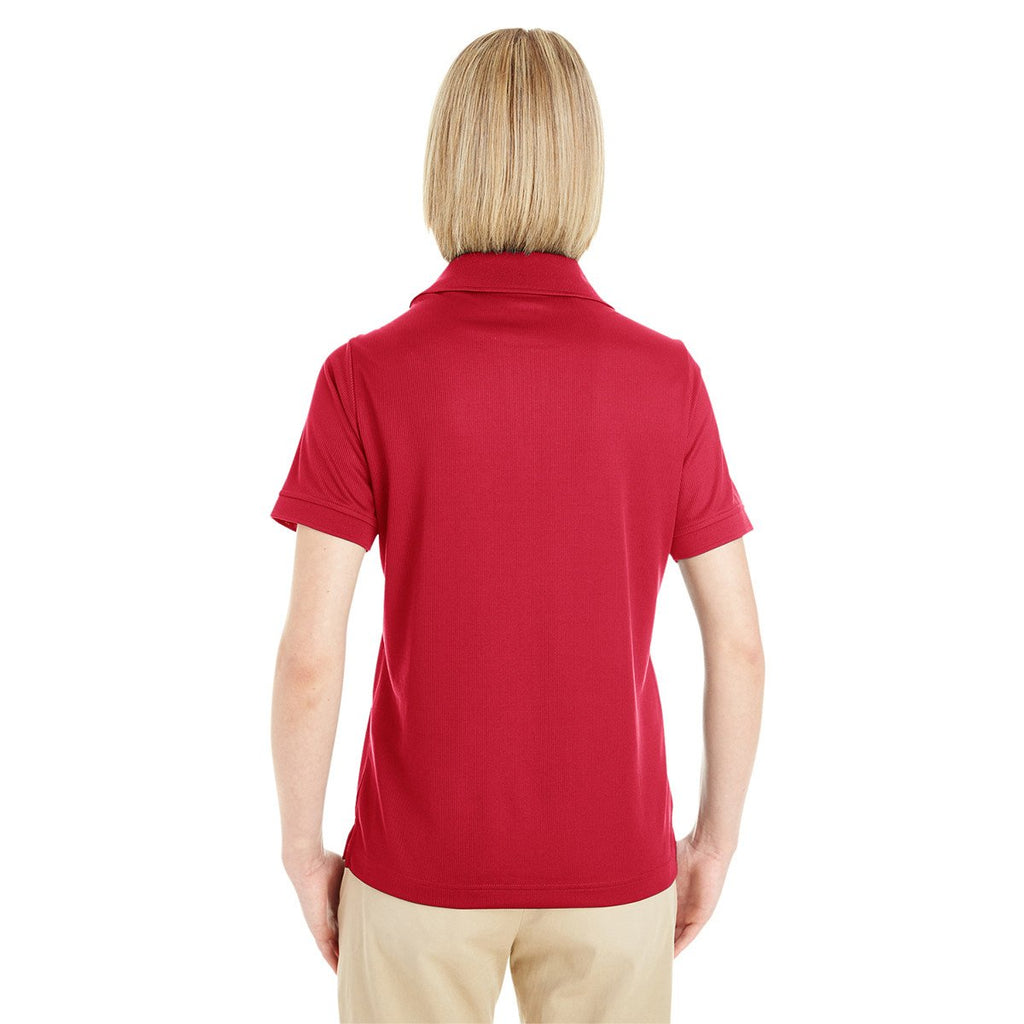 Core 365 Women's Classic Red Pilot Textured Ottoman Polo