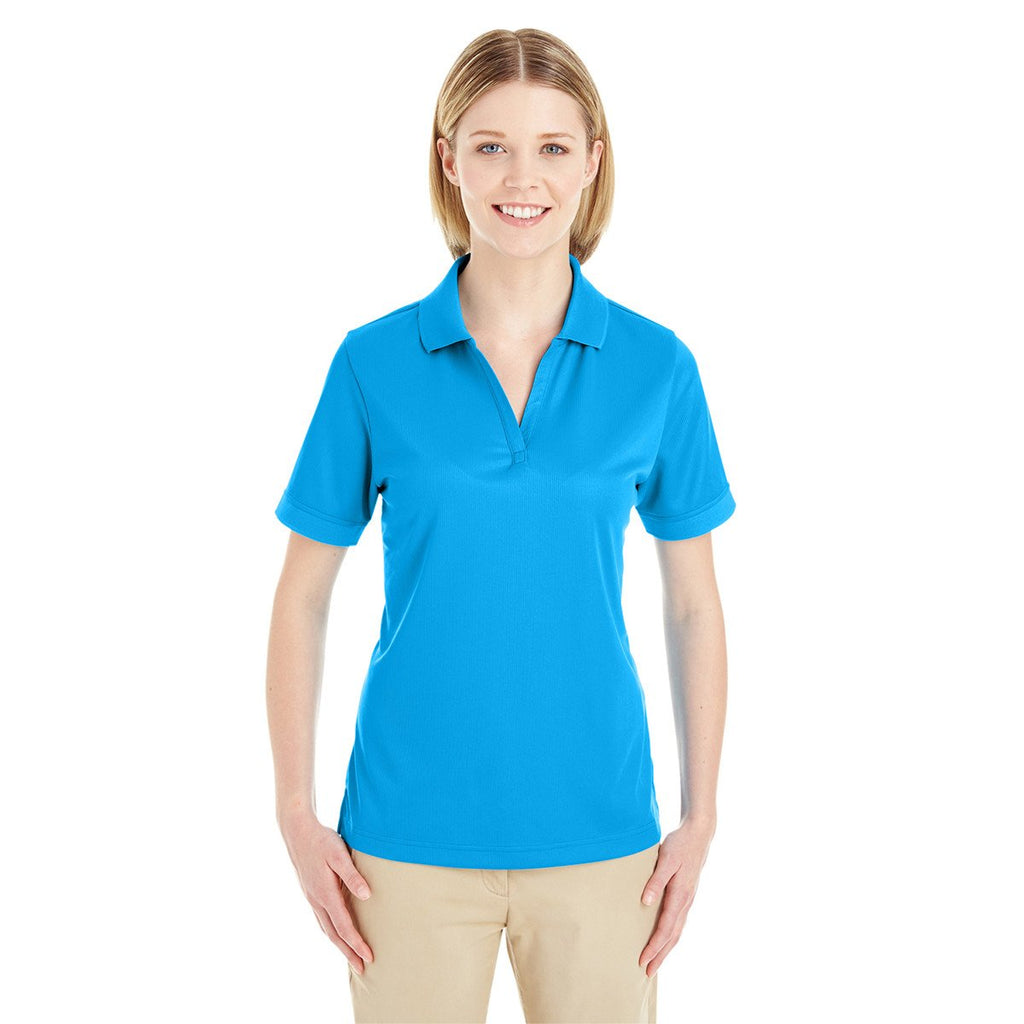 Core 365 Women's Electric Blue Pilot Textured Ottoman Polo
