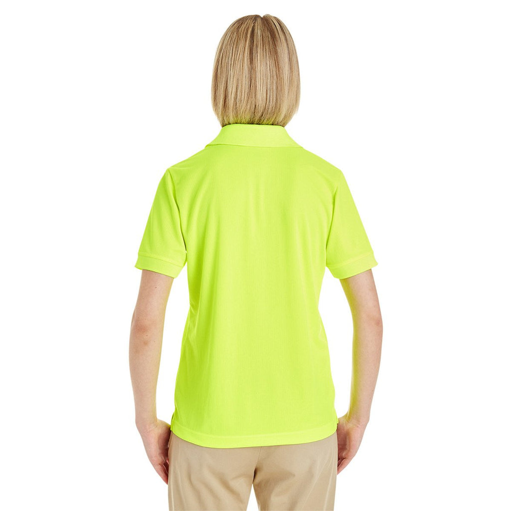 Core 365 Women's Safety Yellow Pilot Textured Ottoman Polo