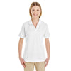 Core 365 Women's White Pilot Textured Ottoman Polo