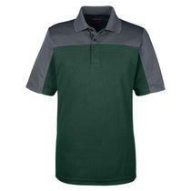 Core 365 Men's Forest/Carbon Balance Colorblock Performance Pique Polo