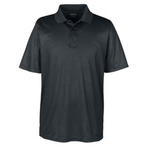 Core 365 Men's Black/Carbon Express Microstripe Performance Pique Polo