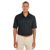 Core 365 Men's Black/Carbon Express Microstripe Performance Pique Polo