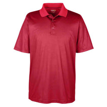 Core 365 Men's Classic Red/Carbon Express Microstripe Performance Pique Polo