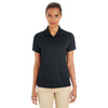 Core 365 Women's Black/Carbon Express Microstripe Performance Pique Polo