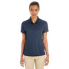 Core 365 Women's Classic Navy/Carbon Express Microstripe Performance Pique Polo