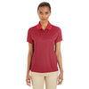 Core 365 Women's Classic Red/Carbon Express Microstripe Performance Pique Polo