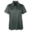Core 365 Women's Forest/Carbon Express Microstripe Performance Pique Polo