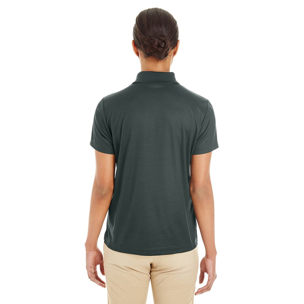 Core 365 Women's Forest/Carbon Express Microstripe Performance Pique Polo