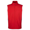 Core 365 Men's Classic Red Cruise Two-Layer Fleece Bonded Soft Shell Vest