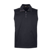 Core 365 Men's Black Techno Lite Three-Layer Knit Tech Quarter Zip Vest
