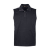 Core 365 Men's Black Techno Lite Three-Layer Knit Tech Quarter Zip Vest