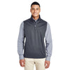 Core 365 Men's Carbon Techno Lite Three-Layer Knit Tech Quarter Zip Vest