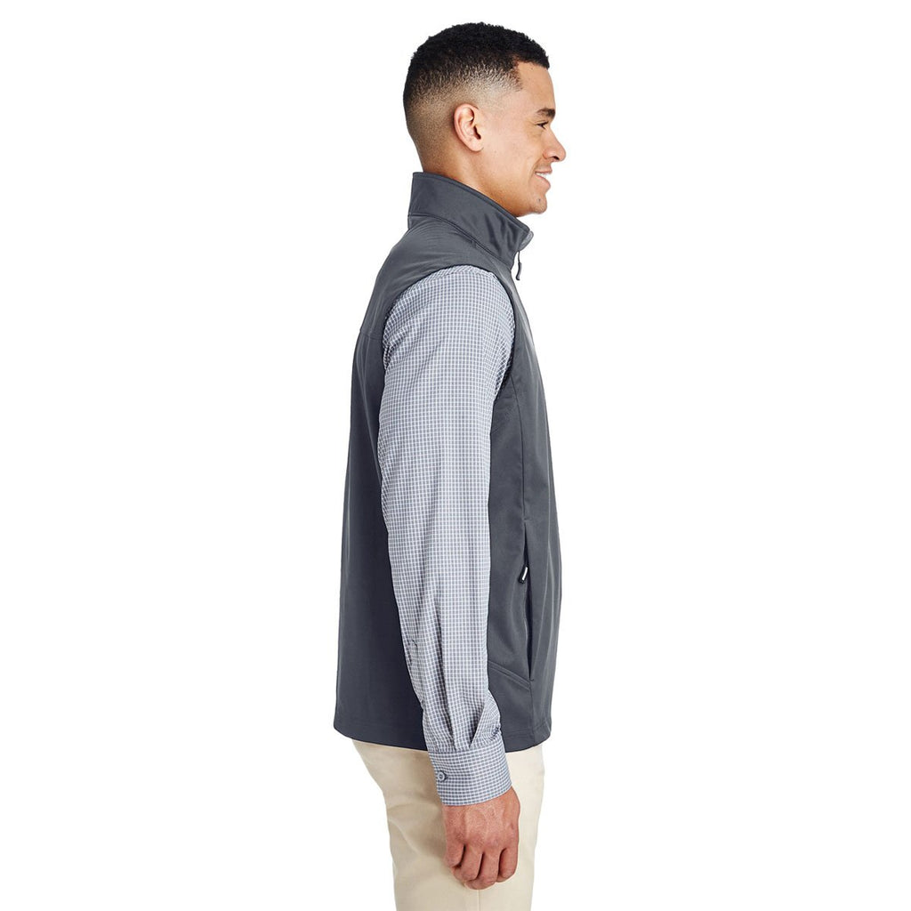 Core 365 Men's Carbon Techno Lite Three-Layer Knit Tech Quarter Zip Vest