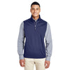 Core 365 Men's Classic Navy Techno Lite Three-Layer Knit Tech Quarter Zip Vest