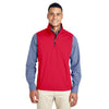 Core 365 Men's Classic Red Techno Lite Three-Layer Knit Tech Quarter Zip Vest