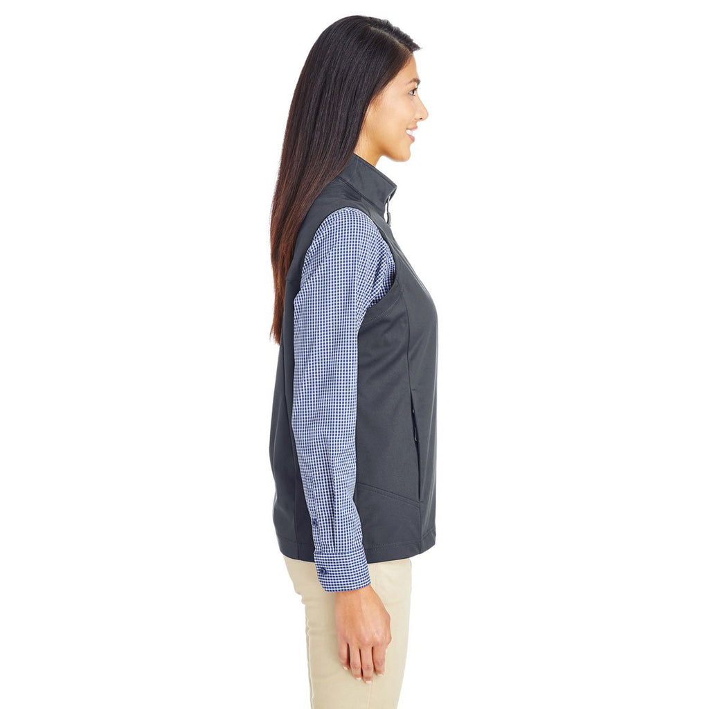 Core 365 Women's Carbon Techno Lite Three-Layer Knit Tech Quarter Zip Vest