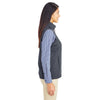 Core 365 Women's Carbon Techno Lite Three-Layer Knit Tech Quarter Zip Vest