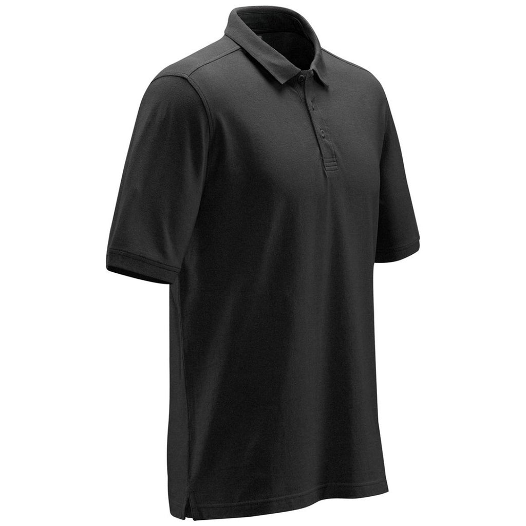 Stormtech Men's Black Omega Cotton Polo