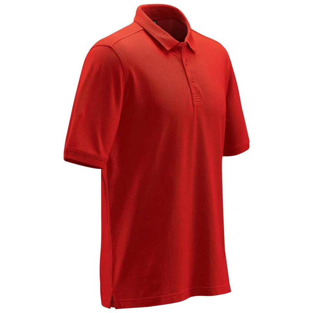 Stormtech Men's Bright Red Omega Cotton Polo