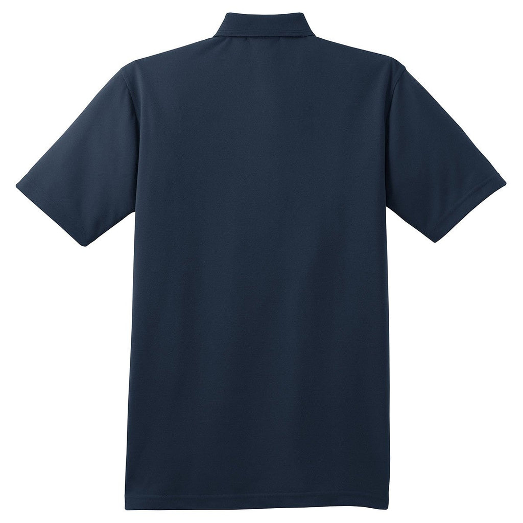CornerStone Men's Navy Industrial Pocket Pique Polo