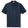 CornerStone Men's Navy Industrial Pocket Pique Polo
