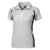 BAW Women's White/Maroon White Colorblock Body Cool Tek Polo