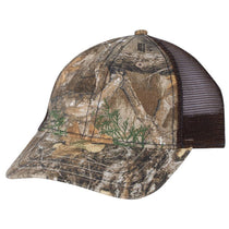 Outdoor Cap Realtree Edge Camo Cap with Mesh Back and American Flag Undervisor