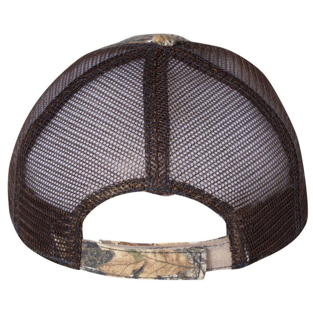 Outdoor Cap Realtree Edge Camo Cap with Mesh Back and American Flag Undervisor