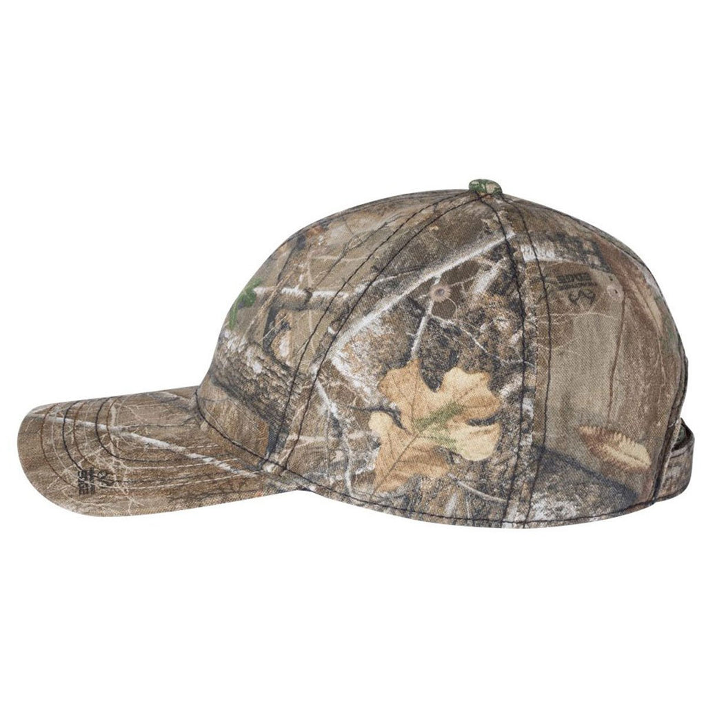 Outdoor Cap Realtree Edge Camo Cap with American Flag Undervisor