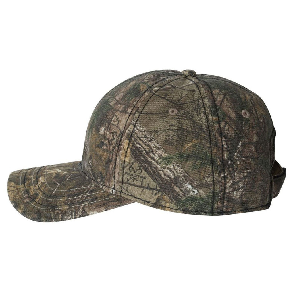 Outdoor Cap Realtree Xtra Camo Cap with American Flag Undervisor