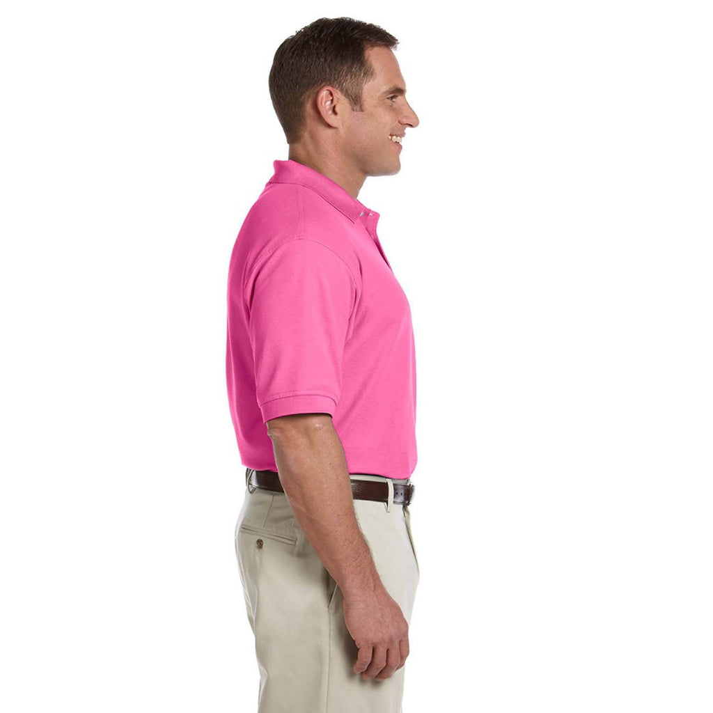 Devon & Jones Men's Charity Pink Pima Pique Short-Sleeve Polo