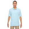 Devon & Jones Men's Crystal Blue Pima Pique Short-Sleeve Polo