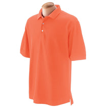 Devon & Jones Men's Deep Orange Pima Pique Short-Sleeve Polo