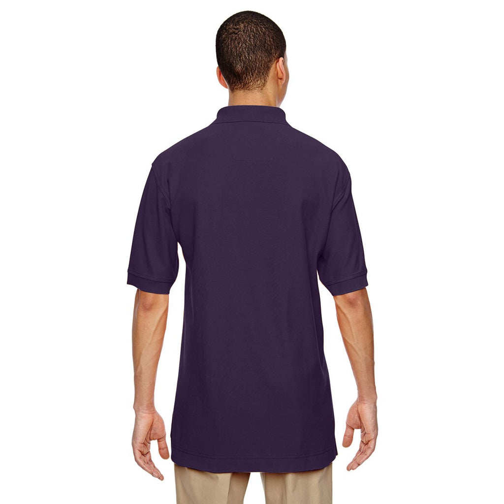 Devon & Jones Men's Deep Purple Pima Pique Short-Sleeve Polo