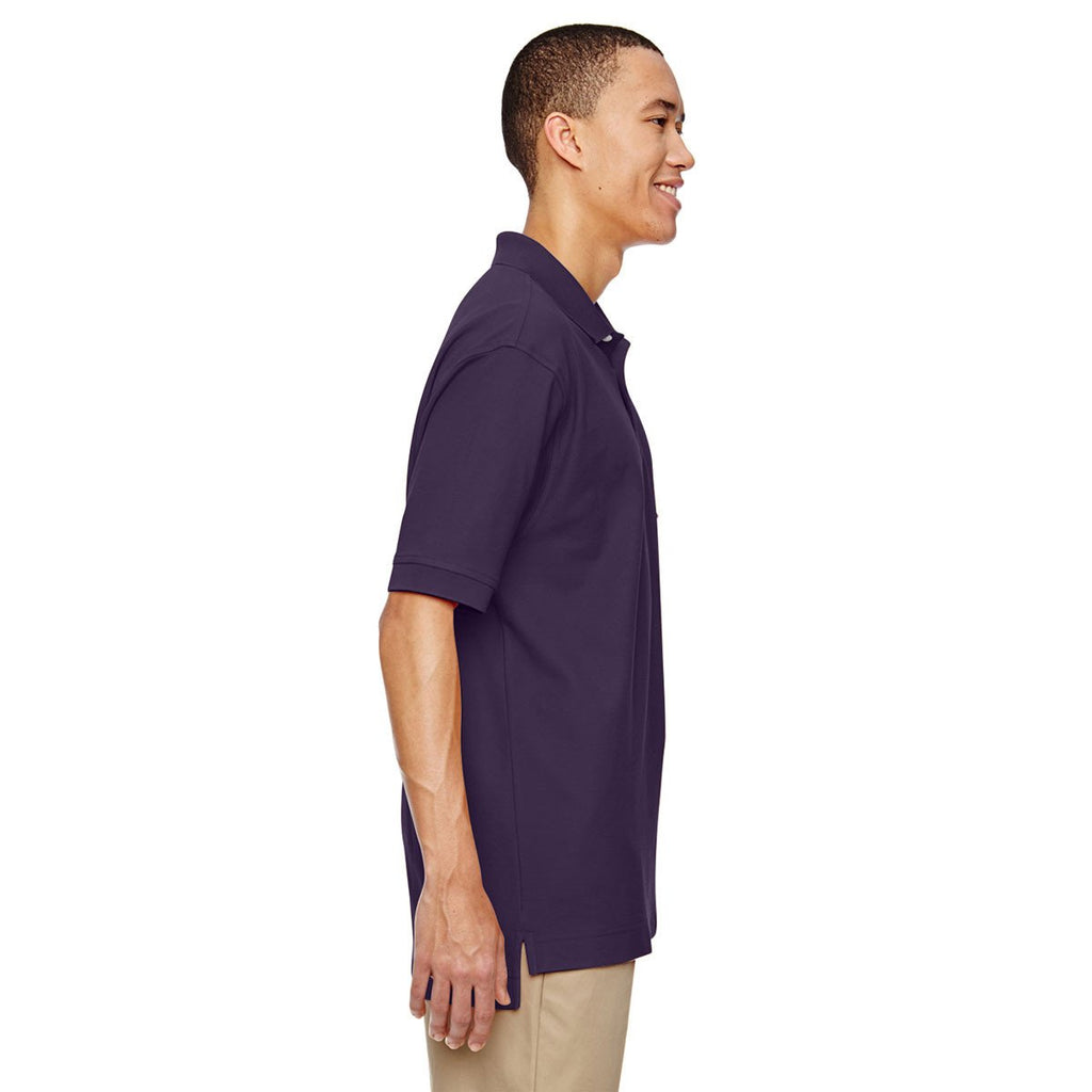 Devon & Jones Men's Deep Purple Pima Pique Short-Sleeve Polo
