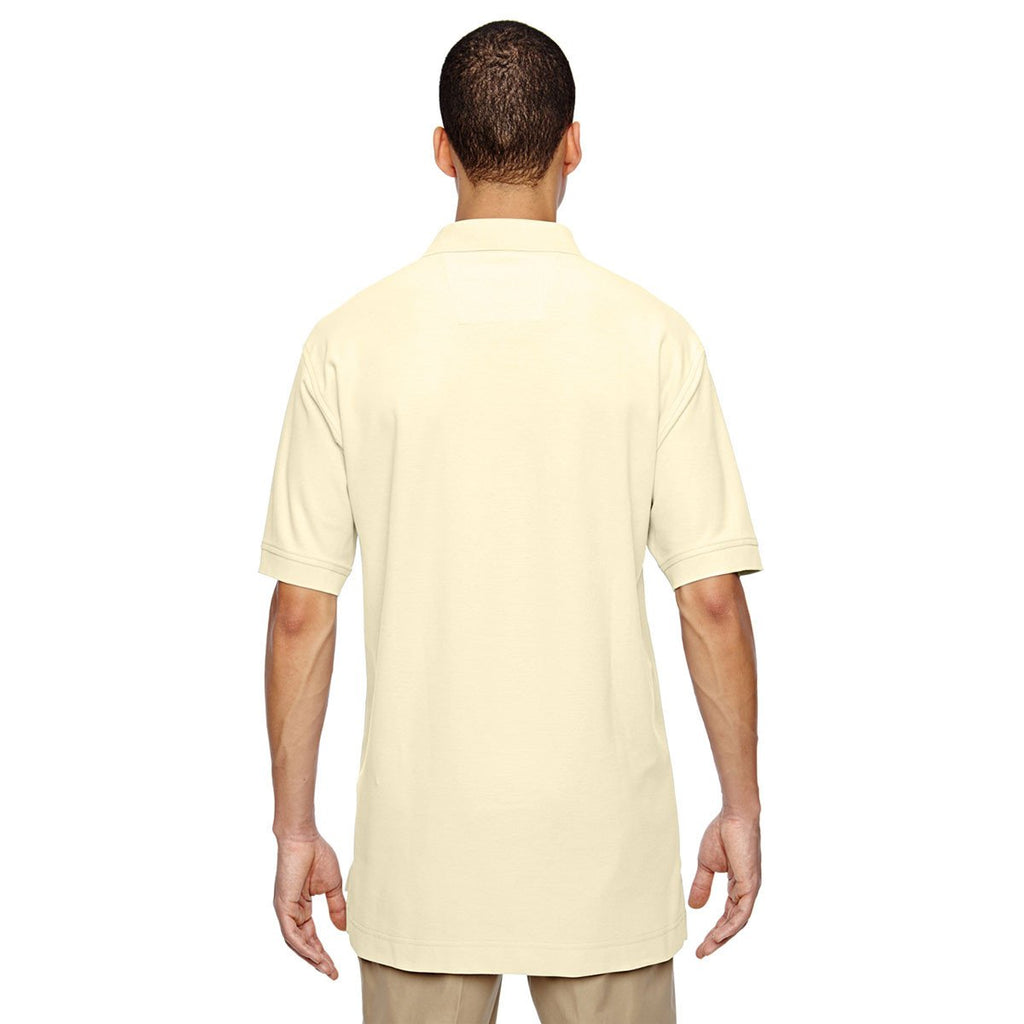 Devon & Jones Men's Transparent Yellow Pima Pique Short-Sleeve Polo
