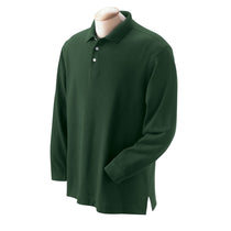 Devon & Jones Men's Forest Pima Pique Long-Sleeve Polo