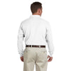 Devon & Jones Men's White Pima Pique Long-Sleeve Polo