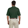 Devon & Jones Men's Forest/White Pima Pique Short-Sleeve Tipped Polo