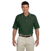 Devon & Jones Men's Forest/White Pima Pique Short-Sleeve Tipped Polo